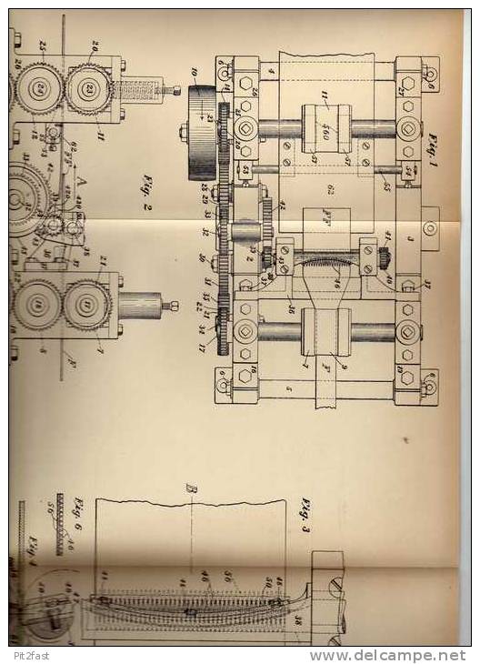 Original Patentschrift - F. Strasburg In Rumford Falls , Maine , 1905 , Maschine Für Papierbahnen , Papier !!! - Machines