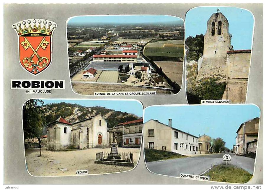 Vaucluse -gd Format -ref F948-robion -carte Multivues  -carte Bon Etat - - Robion