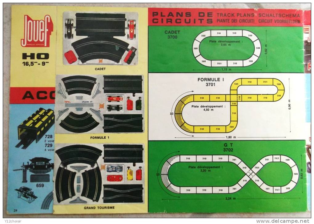 CATALOGUE JOUEF HO 1969 - 70   16,5 mm 9 mm TELECOMMANDE ELECTRONIQUE