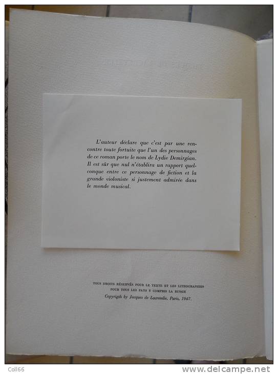 1947 Deux Coeurs Simples Par J. De Lacretelle  En Feuilles In 4 Evec Emboitage 8 Lithographies Valentine Hugo - 1901-1940