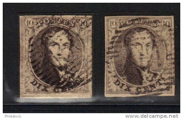 BELGIQUE N° 6 & 6 A  Obl. Superbes - 1851-1857 Médaillons (6/8)