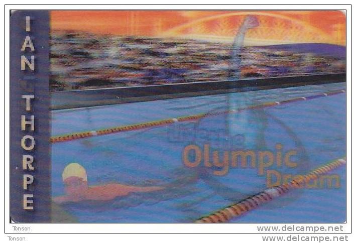 Australia, AUS-PAO-006,  Living The Olympic Dream - Ian Thorpe, Sport, Holographic, 2 Scans. - Australie