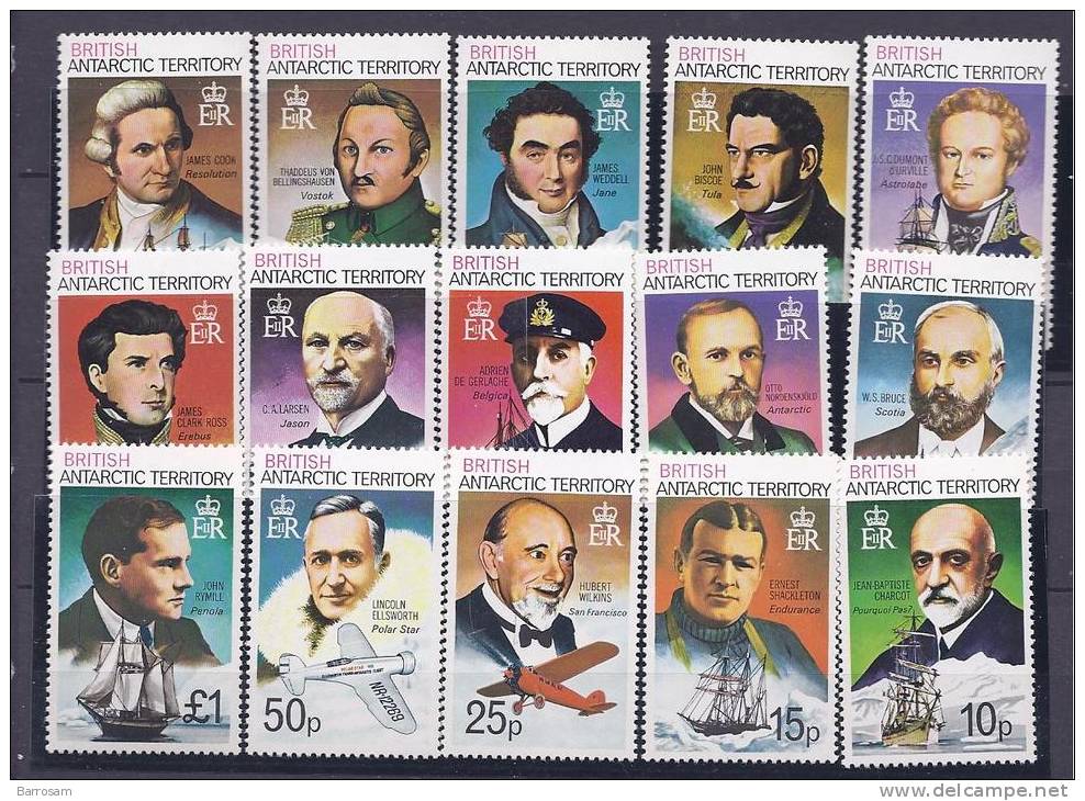 BritishAntarctica1973: Yvert45-59 Explorers Mnh** - Altri & Non Classificati