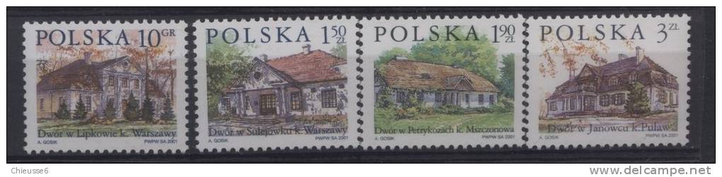 Pologne ** 3651 - 3652 / 3660 -3661 Série Courante. Architecture - Unused Stamps