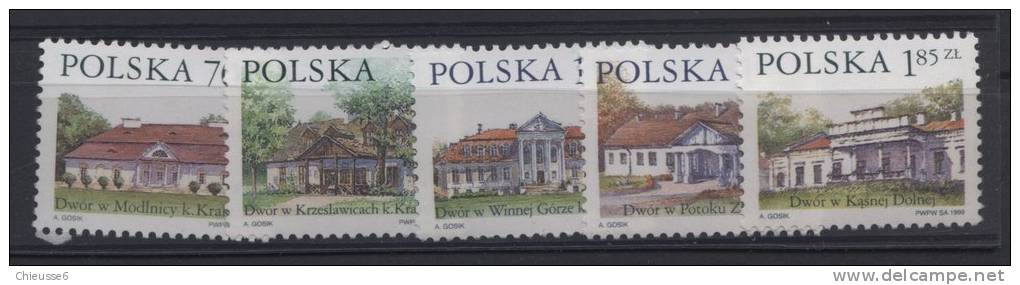 Pologne ** N° 3550 à 3554 - Série Courante. Archiitecture - Nuevos