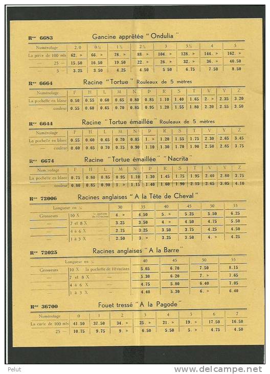 Tarif 1936 Articles De Pêche LA SOIE - Werbung