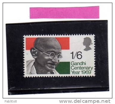 GREAT BRITAIN - GRAN BRETAGNA 1969  MAHATMA GANDHI CENTENARY BIRTH - CENTENARIO NASCITA MNH - Unused Stamps