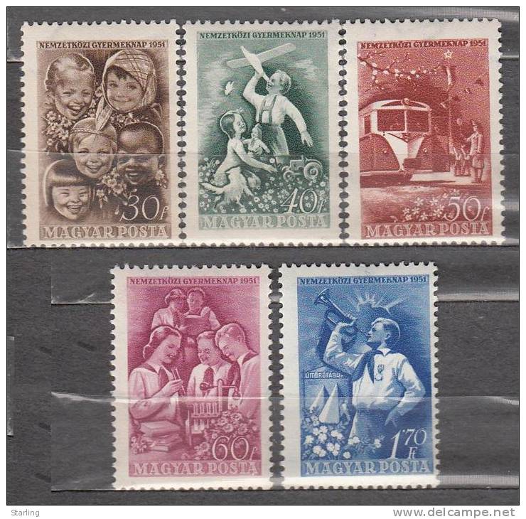 Hungary 1951 Mi # 1165-1169 International Day Of Children MNH * * LUX!!! - Ungebraucht