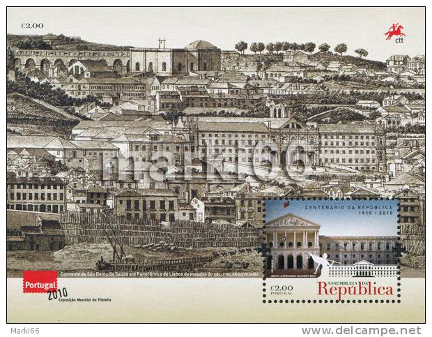 Portugal - 2010 - Centenary Of The Republic, Portugal-2010, World Philatelic Exhibition - Mint Souvenir Sheet - Ungebraucht