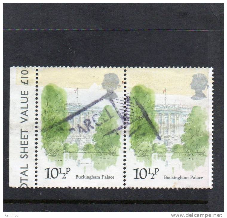 GREAT BRITAIN 1980 London Landmarks - 101/2p Buckingham Palace   FU PAIR - Gebraucht