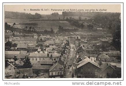 CPA 76 AUMALE - Panorama Et Rue Saint Lazare, Vue Prise Du Clocher - Aumale