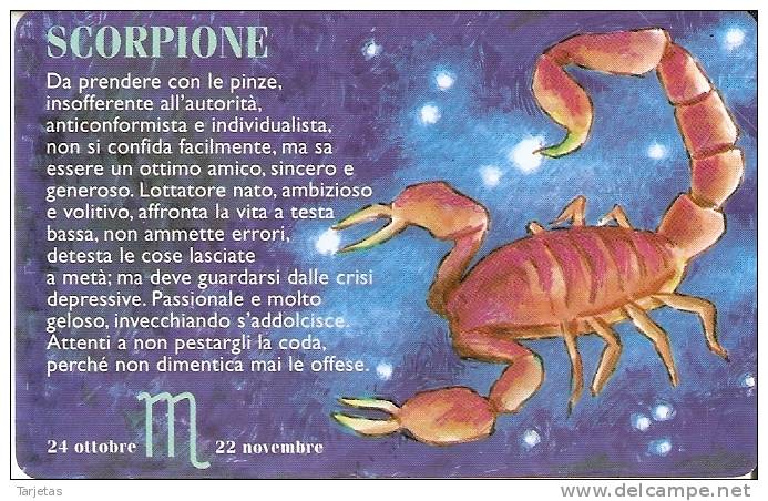 TARJETA DE SAN MARINO DE HOROSCOPOS - ESCORPIO  (NUEVA-MINT) ESCORPION - San Marino