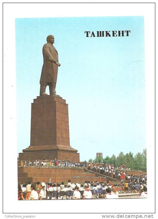 Cp, Ouzbékistan, Tashkent, Monument To V.I. Lenin In Lenin Square - Uzbekistán