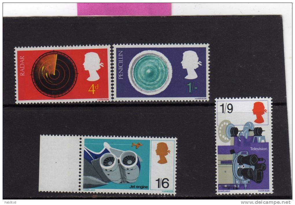 GREAT BRITAIN - GRAN BRETAGNA 1967 INVENTIONS AND DISCOVERIES - INVENZIONI E SCOPERTE FULL SET SERIE COMPLETA MNH - Neufs