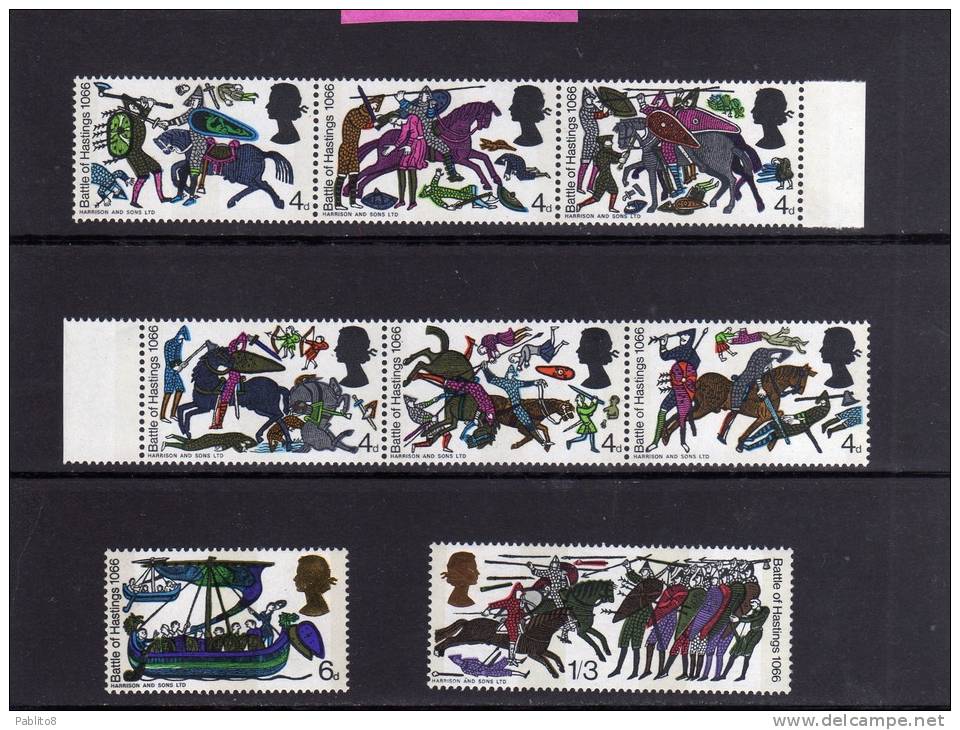 GREAT BRITAIN - GRAN BRETAGNA 1966 CENTENARY ANNIVERSARY HASTINGS BATTLE - CENTENARIO ANNIVERSARIO DELLA BATTAGLIA MNH - Unused Stamps