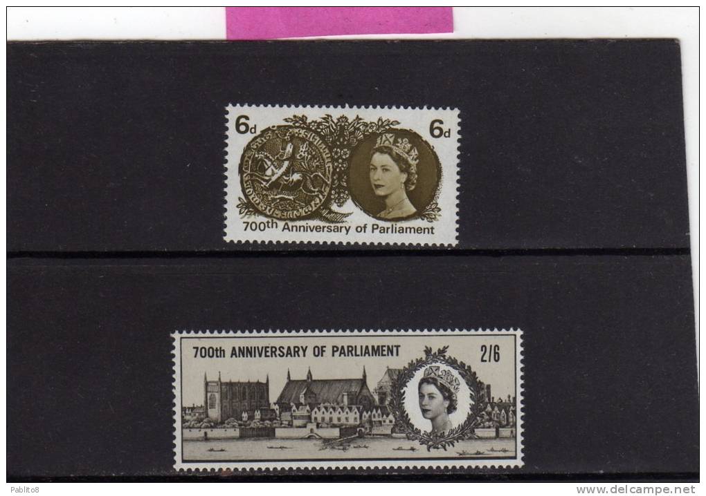 GREAT BRITAIN - GRAN BRETAGNA 1965 ANNIVERSARY OF PARLIAMENT MONTFORT EARL LEICESTER - ANNIVERSARIO DEL PARLAMENTO MNH - Unused Stamps