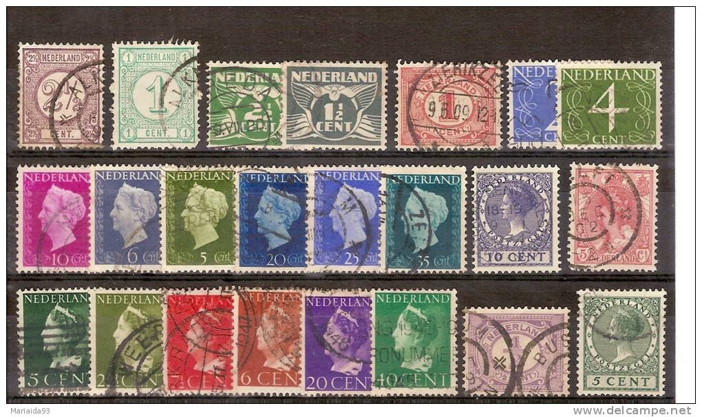 PAYS BAS - NEDERLAND - LOT DE TIMBRES OBLITERES DIFFERENTS - Collections