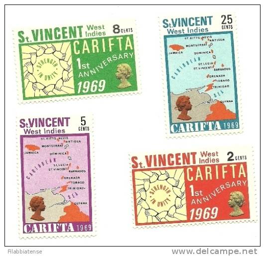 1969 - St. Vincent 254/57 Associazione Libero Scambio, - Altri - America