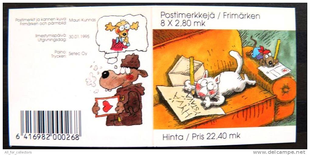 2 Scans, Hologram Stamp From Finland, Carnet Booklet Cartoon 30,01,1995 - Holograms