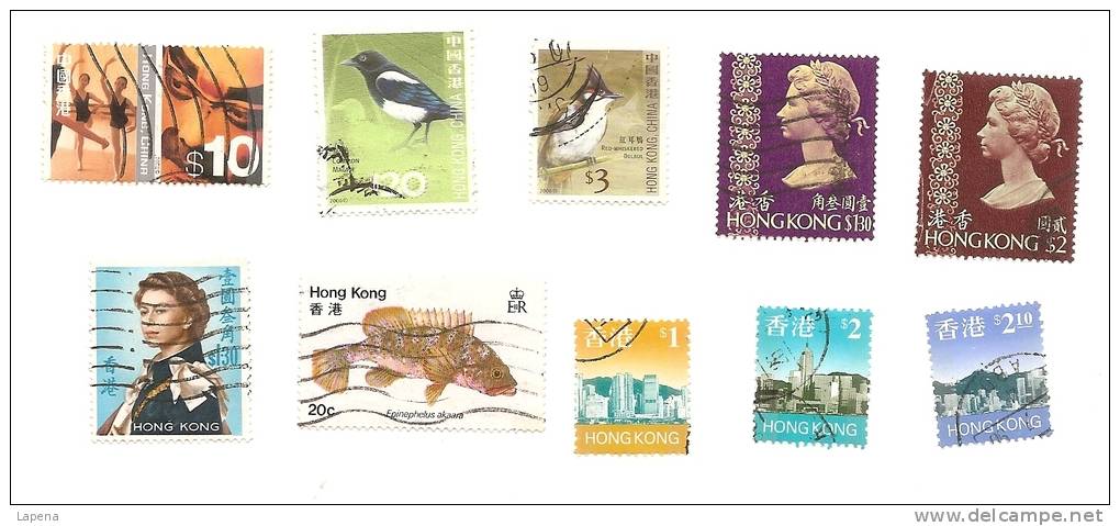 Hong Kong Lote 10 Sellos Used - Used Stamps