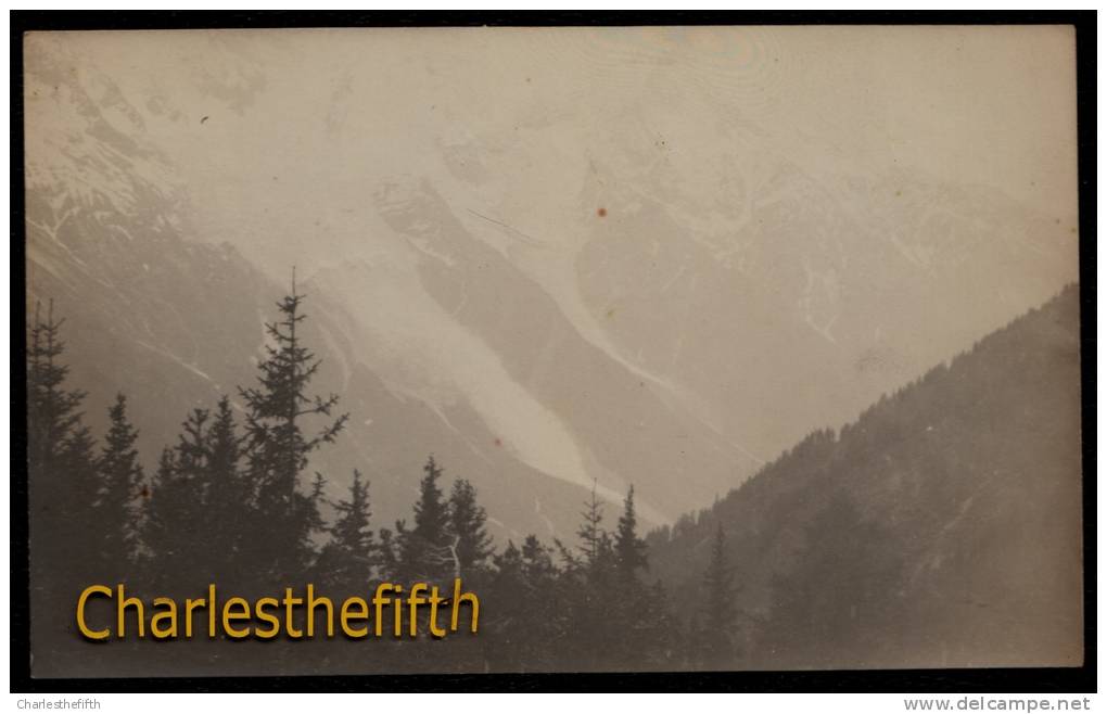 VERS 1920 VIEILLE PHOTO CHAMONIX - LE MONT BLANC VALLEE CHAMONIX - RARE ! 17 X 10.5 Cm - Other & Unclassified