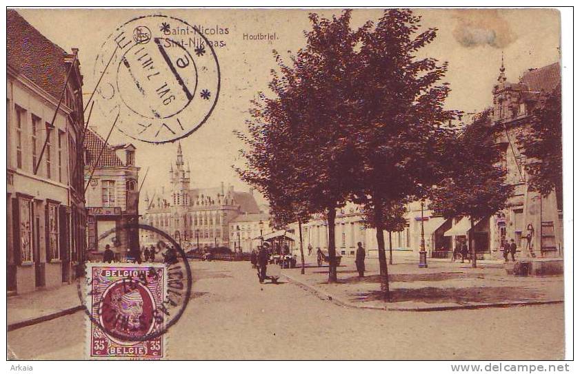 SAINT NICOLAS = Houdbrief - Carte Animée (Nels) 1927 - Sint-Niklaas
