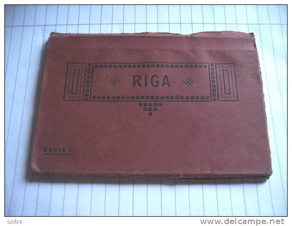 Letland Riga  Carnet A Déplier 12 Cartes Postales Map Booklet Very Old - Letland