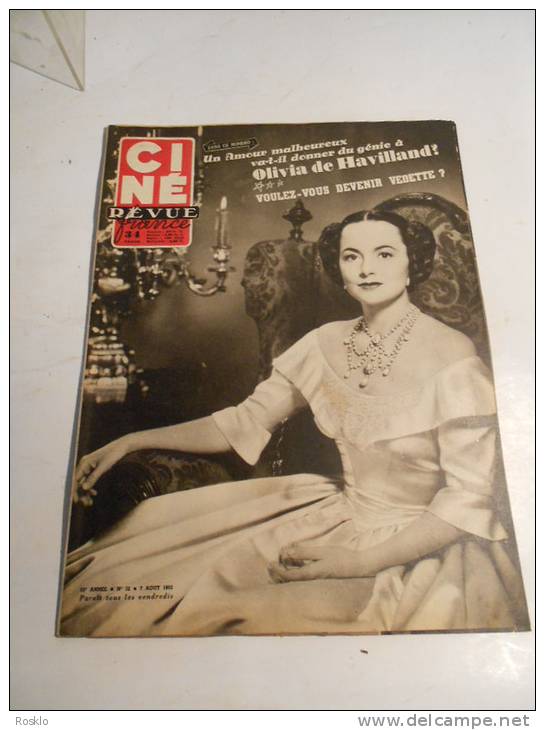 REVUE / CINE REVUE / N° 32  DE 1953 / OLIVIA DE HAVILLAND + LUIS MARIANO - Zeitschriften