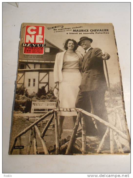 REVUE / CINE REVUE / N° 31  DE 1953 / MAURICE CHEVALIER + YVES MONTANT AU DOS - Riviste