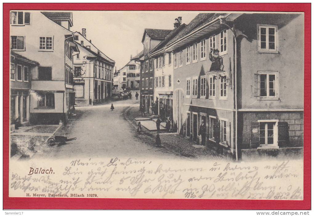 BÜLACH, STRASSENANSICHT, LICHTDRUCK 1903 - Bülach