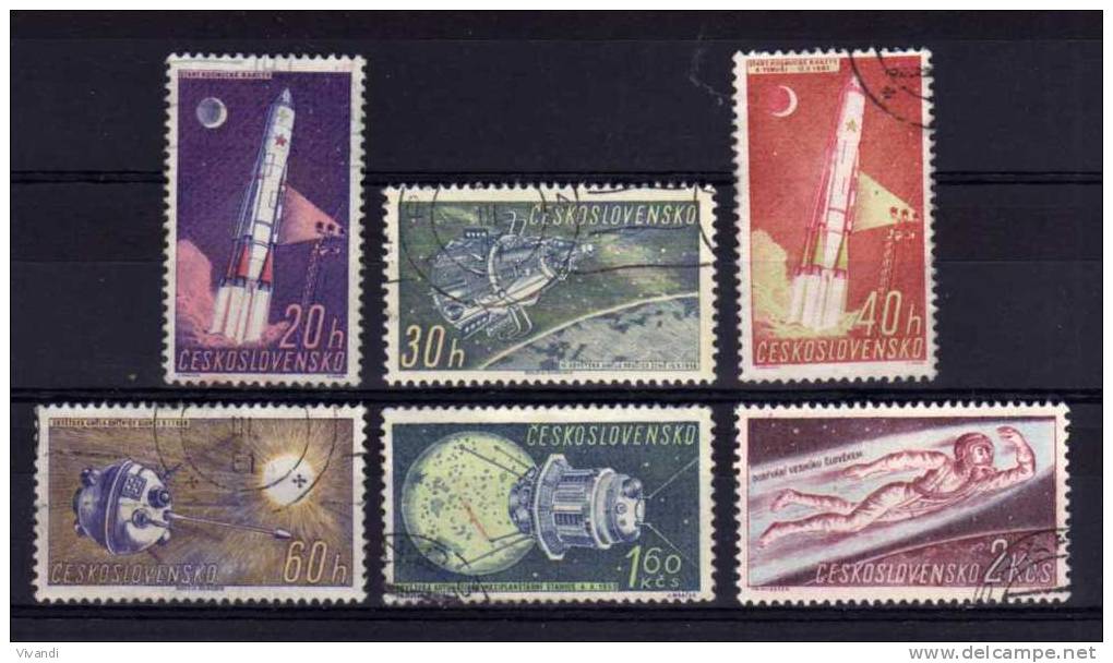 Czechoslovakia - 1961 - Space Research (1st Issue) - Used - Oblitérés