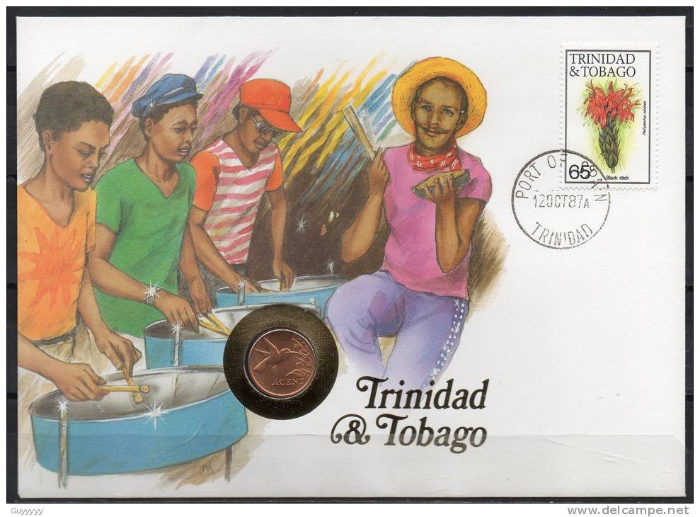 Numislettre (Timbres + Pièce) - Trinidad & Tobago - 1987 - Trinidad En Tobago (1962-...)