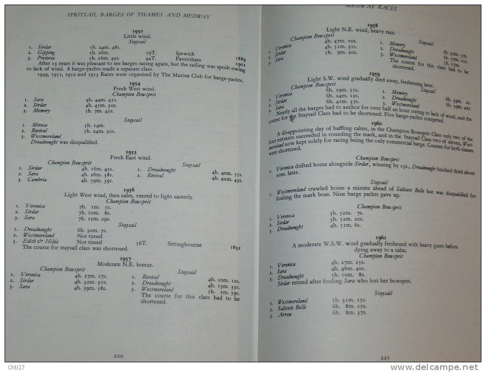 SPRITSAIL BARGES OF THAMES AND MEDWAY BY EDGAR J MARCH REEDIT 1970 OF ORIGINAL 1948