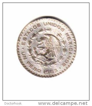 MEXICO    1  PESO  1963 (KM # 459) - Mexico