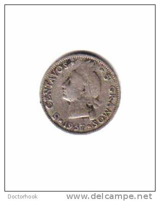 DOMINICAN REPUBLIC   5  CENTAVOS  1937 (KM # 18) - Dominicaanse Republiek