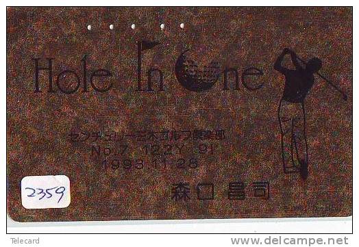 Télécarte Japon * TELEFONKARTE JAPAN * GOLF  * (2359) HOLE IN ONE *  SPORT * PHONECARD * GOLD CARD - Sport