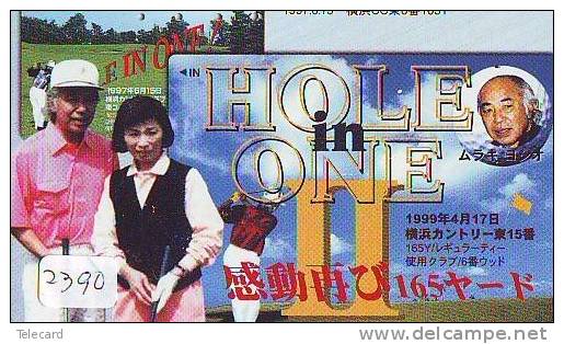 Télécarte Japon * TELEFONKARTE JAPAN * GOLF  * (2390) HOLE IN ONE *  SPORT * PHONECARD * - Sport