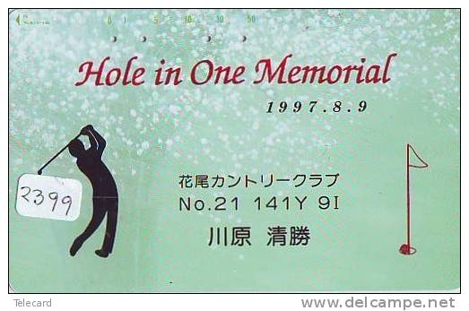 Télécarte Japon * TELEFONKARTE JAPAN * GOLF  * (2399) HOLE IN ONE *  SPORT * PHONECARD * - Sport