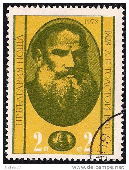 Bulgaria 1978 Russian Writer Lew Nikolajewitsch Tolstoj (1828-1910) - Used Stamps