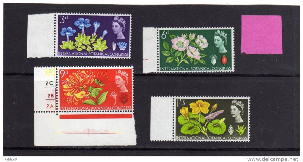 GREAT BRITAIN - GRAN BRETAGNA 1964 INTERNATIONAL BOTANICAL CONGRESS (Phosphorescent) - BOTANICA EDIMBURGO MNH - Unused Stamps