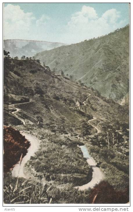 Baguio (Banig) Philippines, Zig Zag Mountain Road, C1900s/10s Vintage Postcard - Philippines