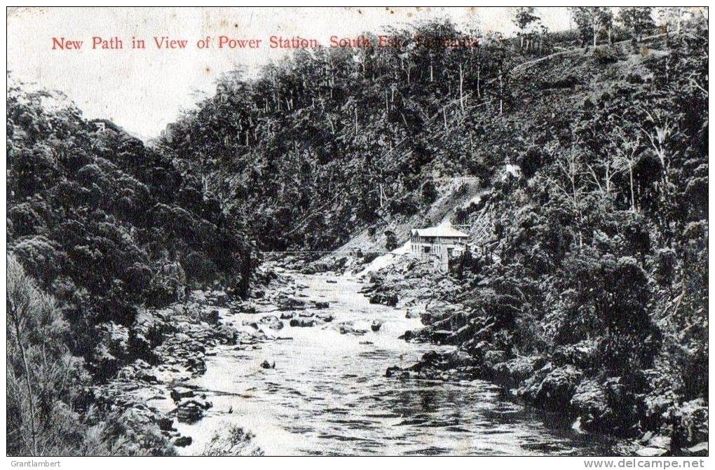 New Path In View Of Power Station, South Esk River Near Launceston TAS, Posted 1907 - See 2nd Scan - Lauceston