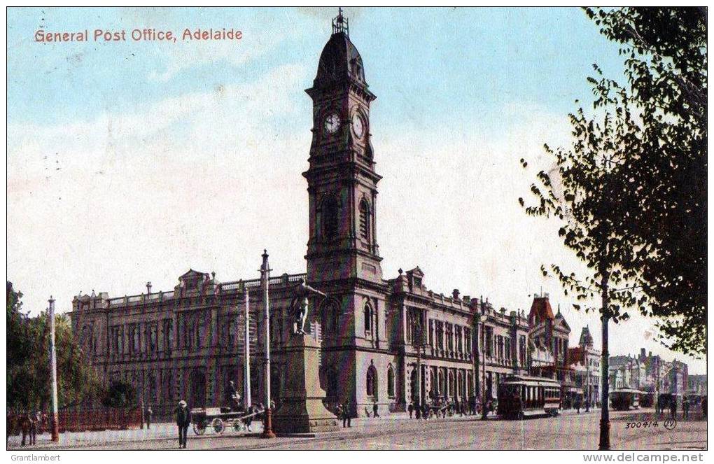 General Post Office, Adelaide, SA - Valentine &amp; Sons, Posted Adelaide 1926 - Adelaide