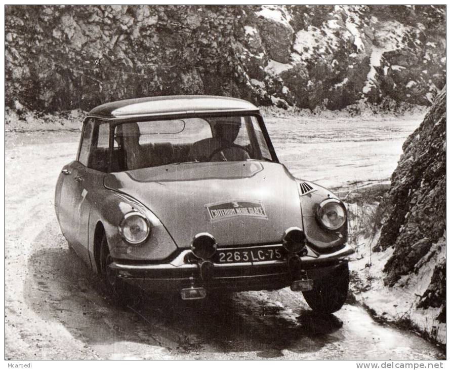 < Automobile Auto Voiture Car >> Citroen DS 19 Rallye Critérium Neige & Glace 1962, Rally Car - Turismo