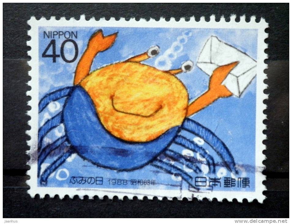 Japan - 1988 - Mi.nr.1794 C - Used - Letter Writing Day - Cancer With Letter - Oblitérés