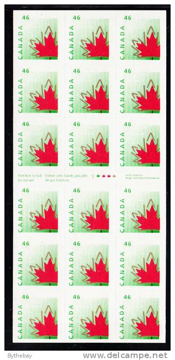 Canada MNH Scott #1699a ATM Sheetlet Of 16 46c Stylized Maple Leaf - Feuilles Complètes Et Multiples