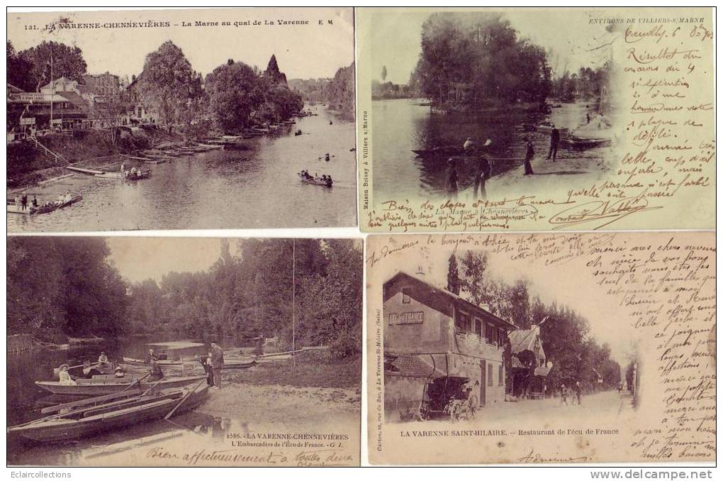 La Varenne  St Hilaire Et Chennevières   Bords De Marne   Lot De 12  Cartes               ( Voir Scan Et/ou Annotation) - Sucy En Brie