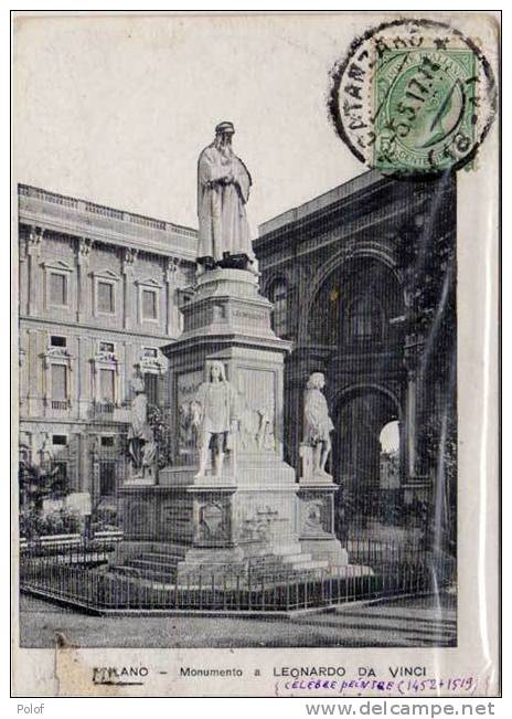 MILANO - Statue De Léonardo Da Vinci - R.E.C.A. 1962  (45429) - Autres & Non Classés