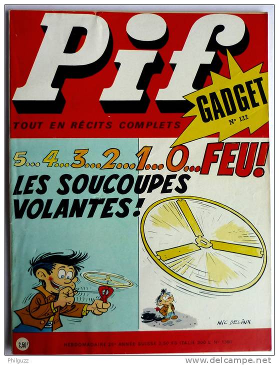 PIF GADGET N° 122 (2) Couv MIC DELINX - Pif Gadget