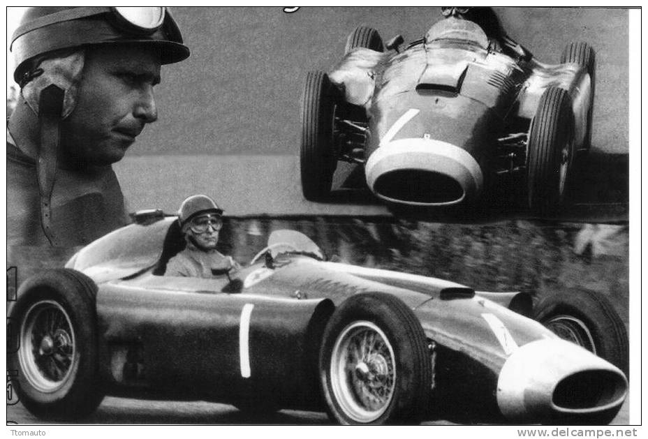 Juan Manuel Fangio    -  1956  -   Lancia-Ferrari   -  Photo Montage 15 X 10 - Grand Prix / F1